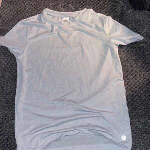 90 Degree By Reflex Light Gray Dobby Mesh Tee